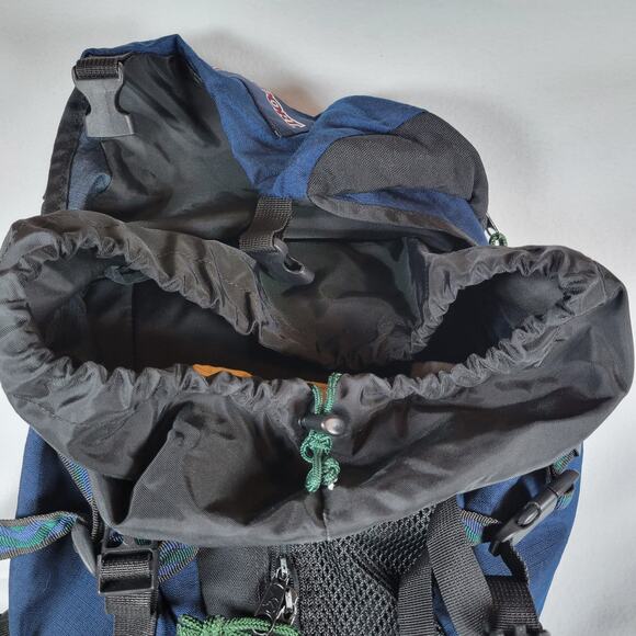 Jansport Hiking Camping Multipocket Waist Belt Backpack Blue Outdoor Nature - Picture 5 of 9